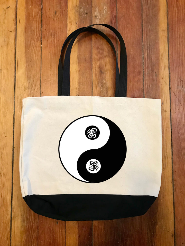 Handmade Scorpion Ying Yang Tote Bags