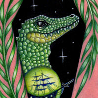 Peaceful Guardian of the Coral Coffin - Canvas and Paper Prints